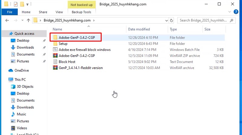 Adobe Bridge 2025: Ai Cũng Cài Đặt Được 14 Vào thư mục Adobe-genP-3.4.2